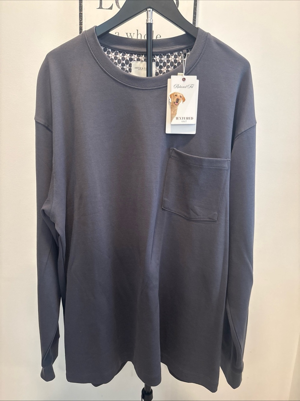 NWT Denim & Flower Ricky Singh Relaxed Fit Textured Knit Pocket Shirt Men’s XXL